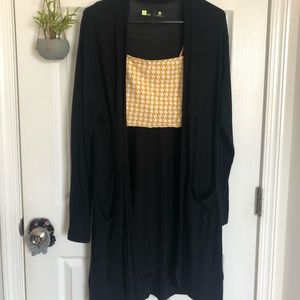 Long black cardigan